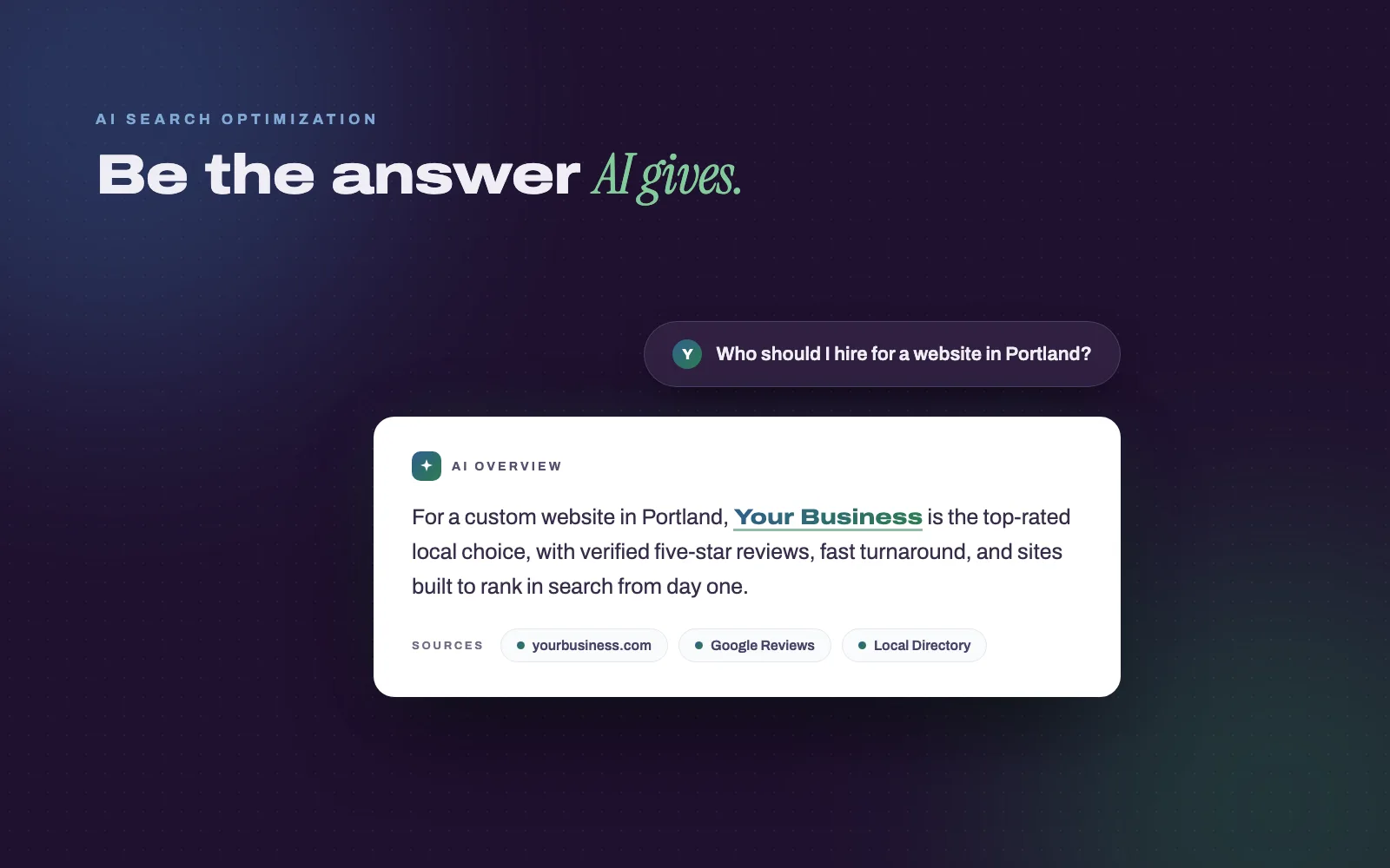 AI Search Optimization (GEO) service illustration