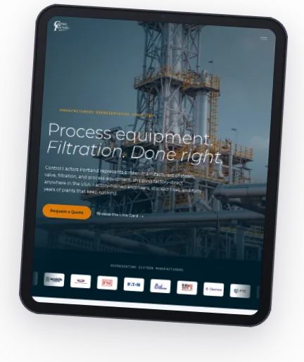Control Factors Portland website on tablet